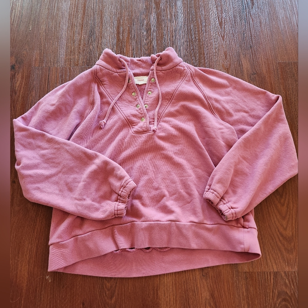 XiRENA Dusty Rose Pullover Hoodie Sweater